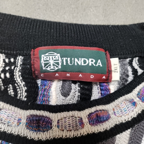 Vintage Tundra Sweater Coogi Style Knit Sweater 2XLT 90s - Picture 5 of 14